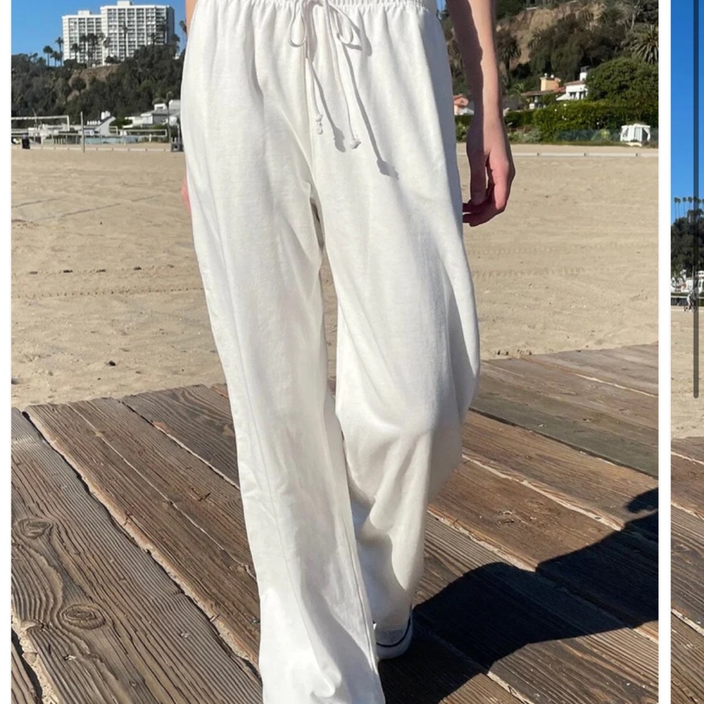 brandy Women's White Drawstring Pants